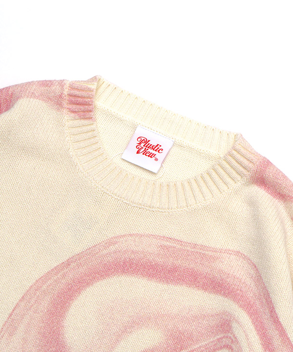 PRINTED CREW KNIT