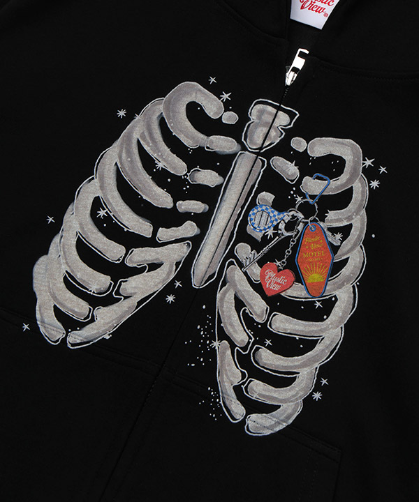 BONE ZIP HOODIE