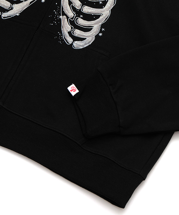 BONE ZIP HOODIE