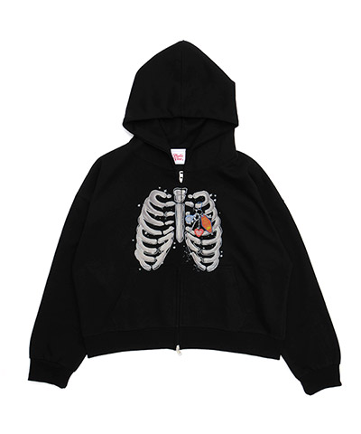 BONE ZIP HOODIE