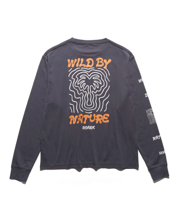 WILD BY NATURE L/S TEE -ブルー-
