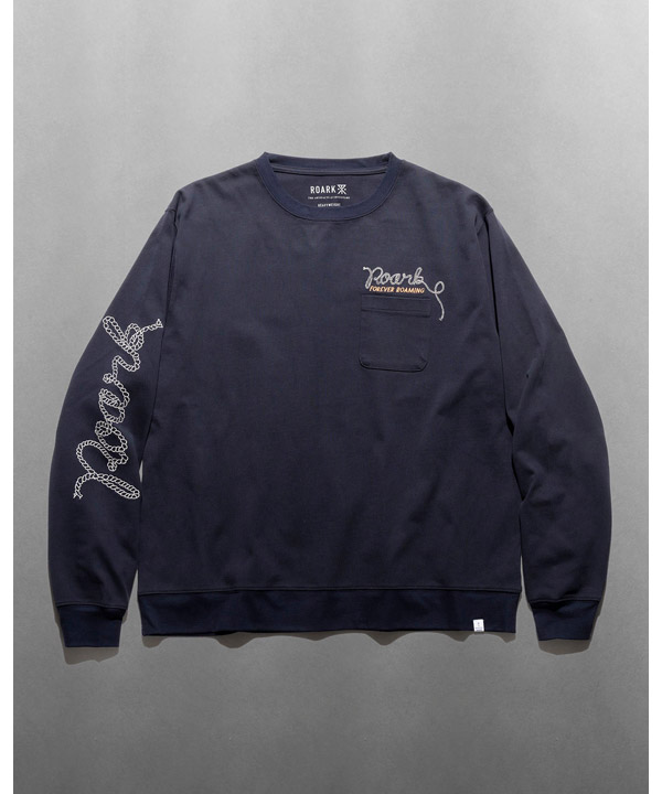 "ROAMING" 14oz H/W L/S TEE(ダークネイビー)