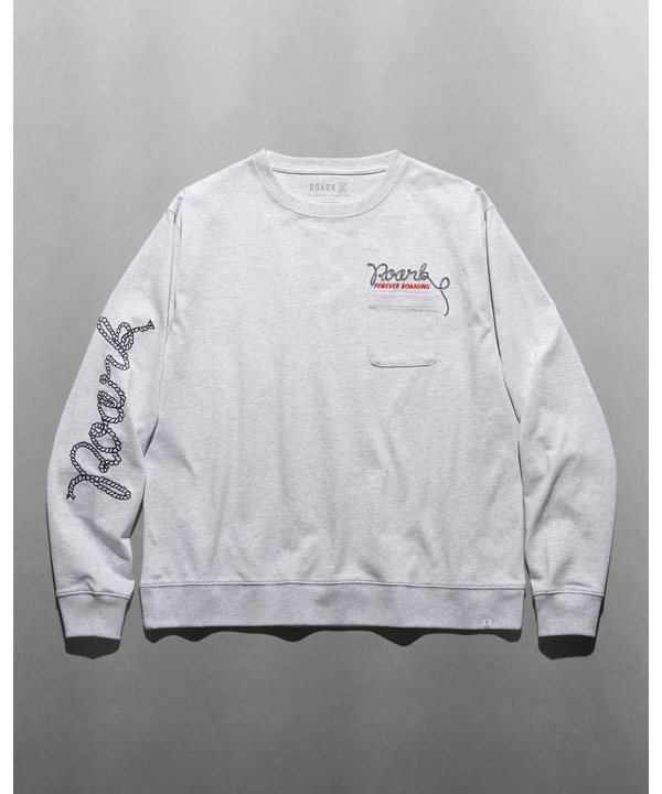 "ROAMING" 14oz H/W L/S TEE(ヘザーグレー)