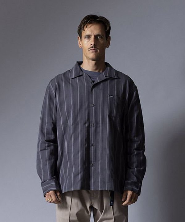 LS Jacquard SHIRTS -ブラック-