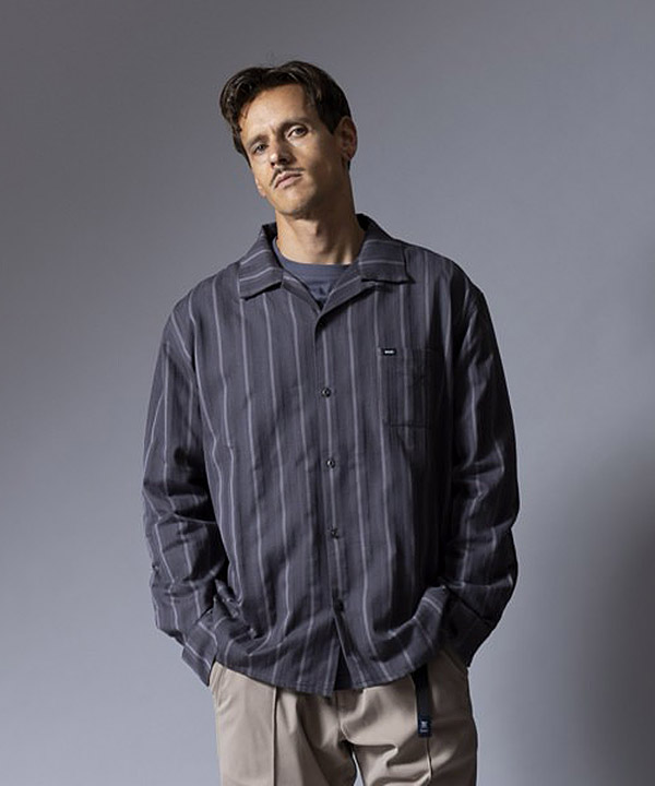 LS Jacquard SHIRTS -ブラック-