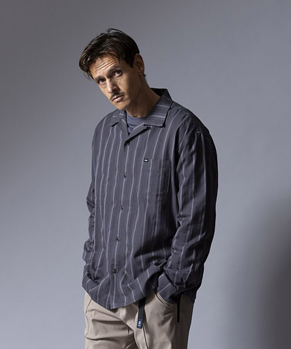 LS Jacquard SHIRTS -ブラック-