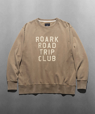 "Road Trip" Crew Sweat -Tobacco-