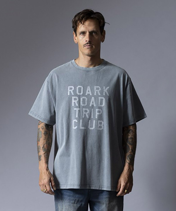 "ROAD TRIP" WELL WORN TEE -グレー-