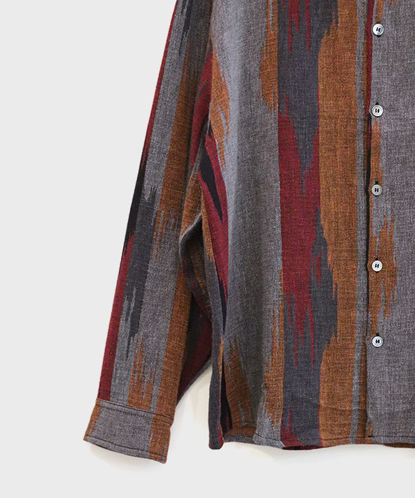 DOUBLE GAUZE NATIVE STRIPE L/S SH
