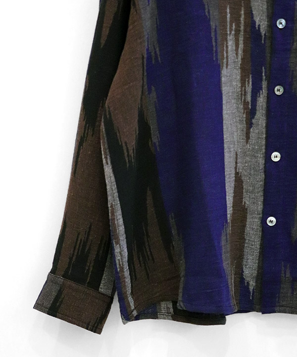 DOUBLE GAUZE NATIVE STRIPE L/S SH