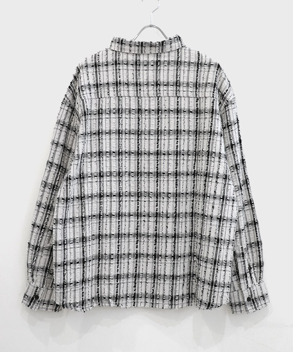 TWEEDY CHECK L/S SH -ホワイト-