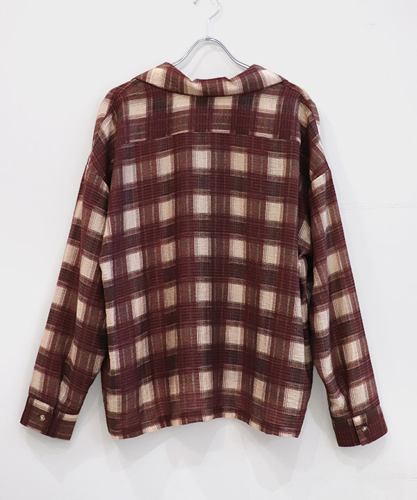 SHEER CHECK OPEN SHIRT