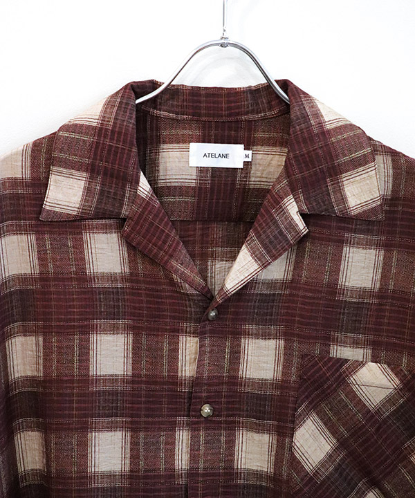 SHEER CHECK OPEN SHIRT