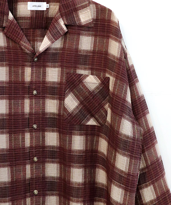 SHEER CHECK OPEN SHIRT