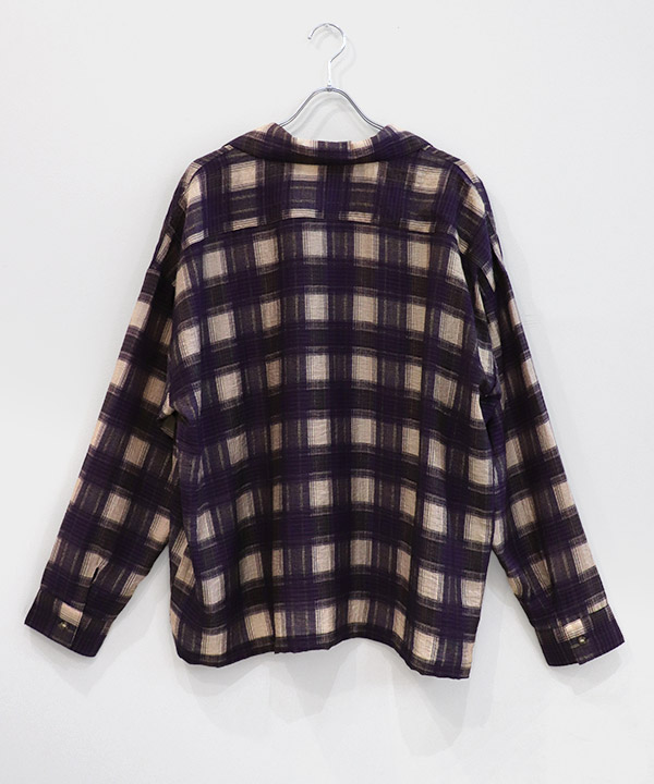 SHEER CHECK OPEN SHIRT
