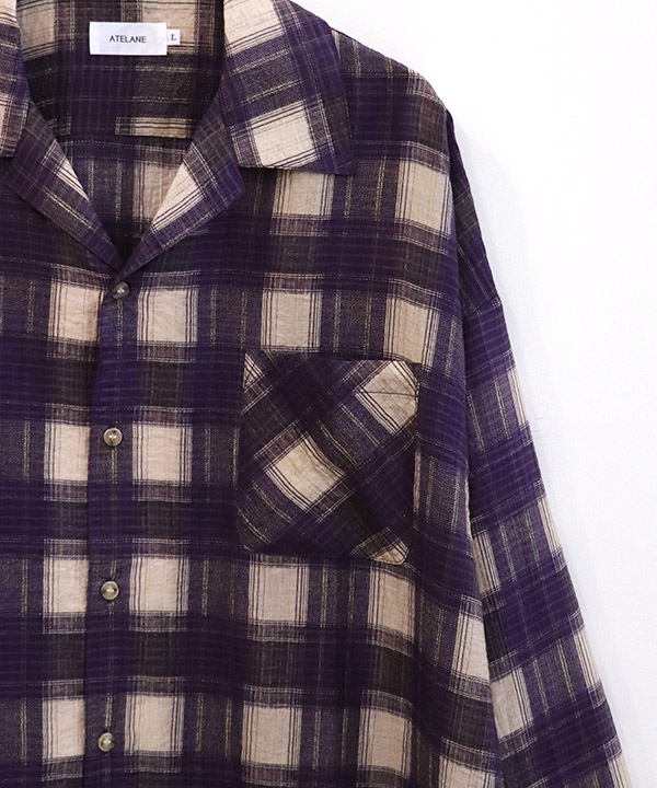 SHEER CHECK OPEN SHIRT