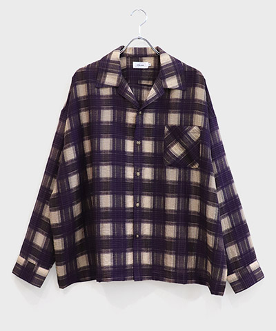 SHEER CHECK OPEN SHIRT