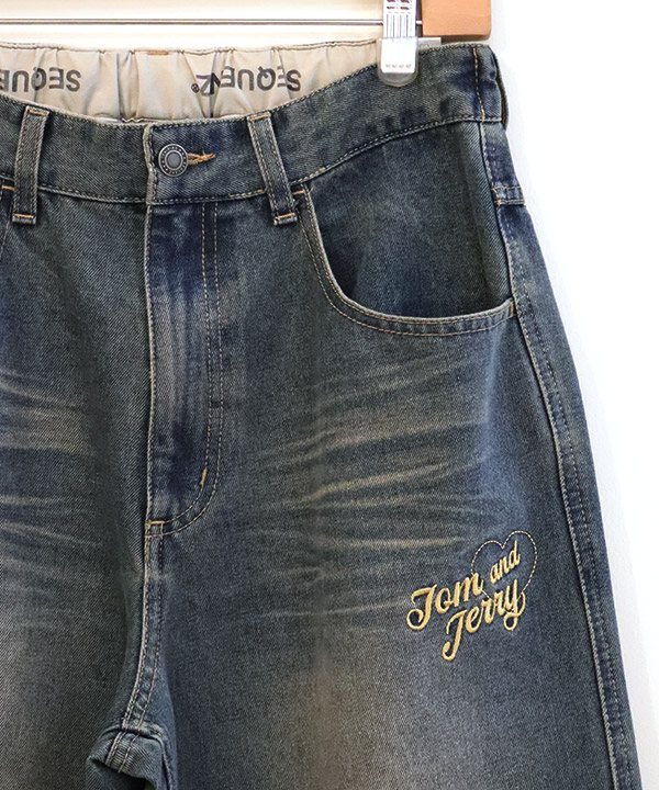 TJ PLAID DENIM PANTS