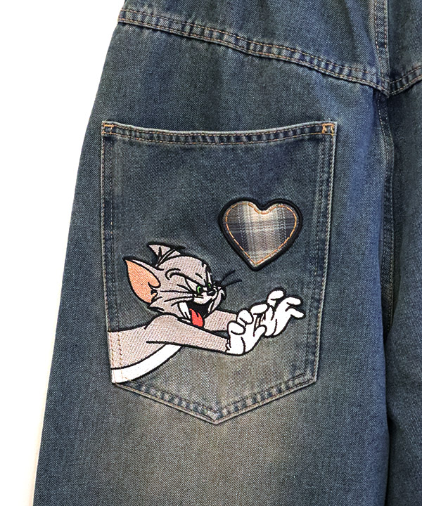TJ PLAID DENIM PANTS