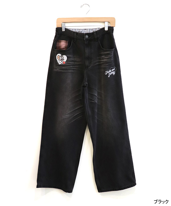 TJ PLAID DENIM PANTS