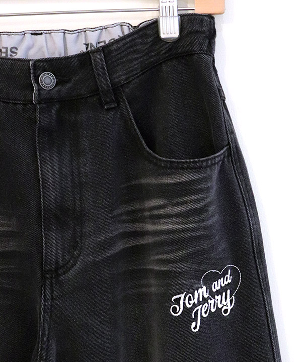 TJ PLAID DENIM PANTS
