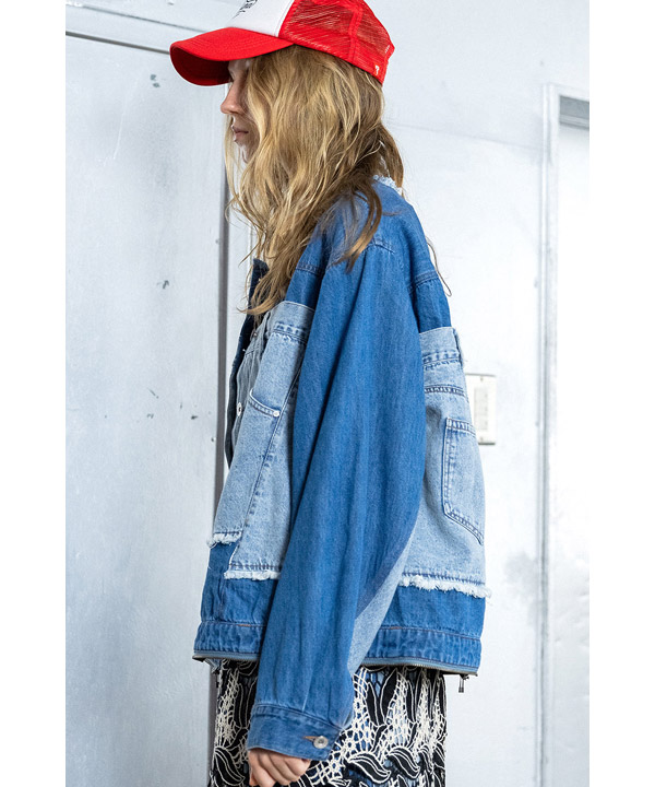 4WAY DENIM JACKET -ブルー-