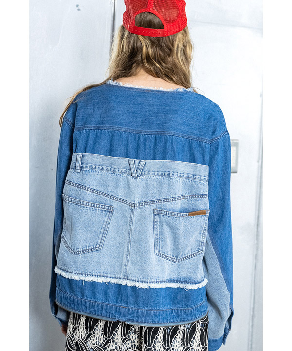 4WAY DENIM JACKET -ブルー-