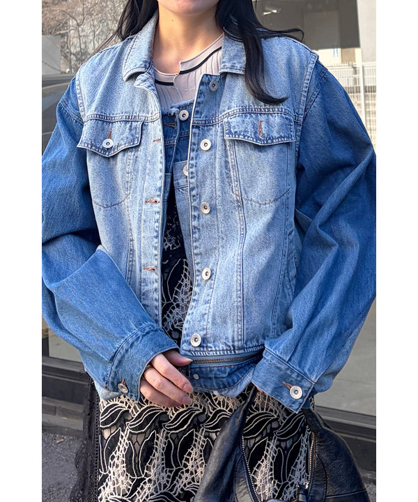 4WAY DENIM JACKET -ブルー-