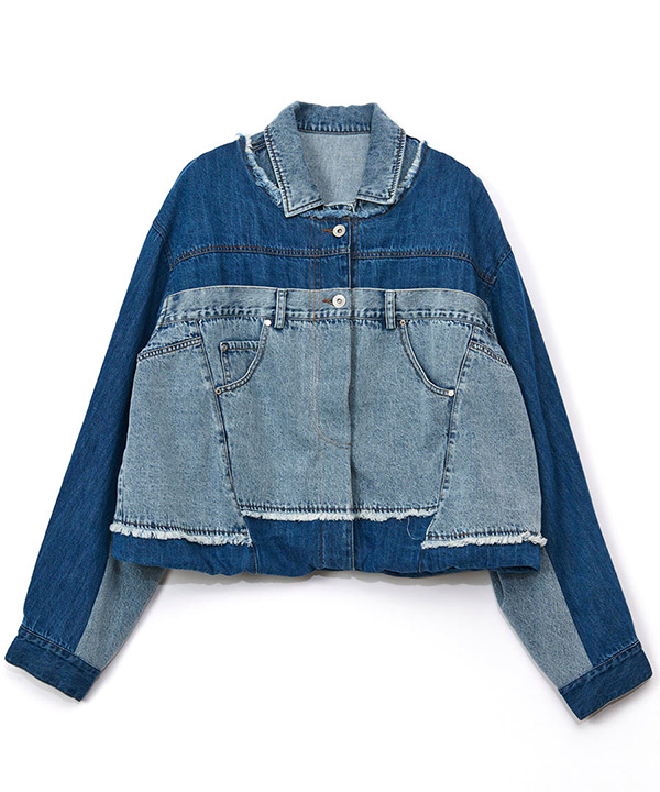 4WAY DENIM JACKET -ブルー-