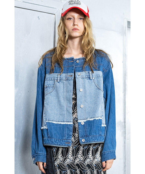 4WAY DENIM JACKET -ブルー-