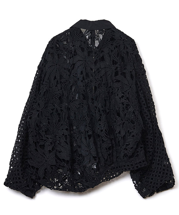 LACE BALLOON BLOUSON -ブラック-