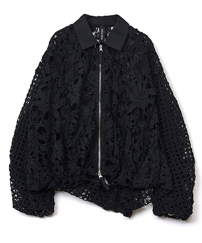 LACE BALLOON BLOUSON -ブラック-
