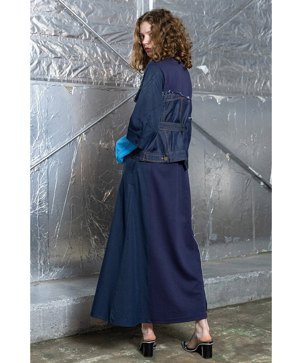 DENIM COMBINATION ONE PIECE