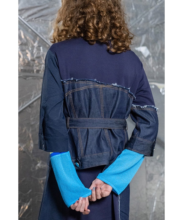DENIM COMBINATION ONE PIECE