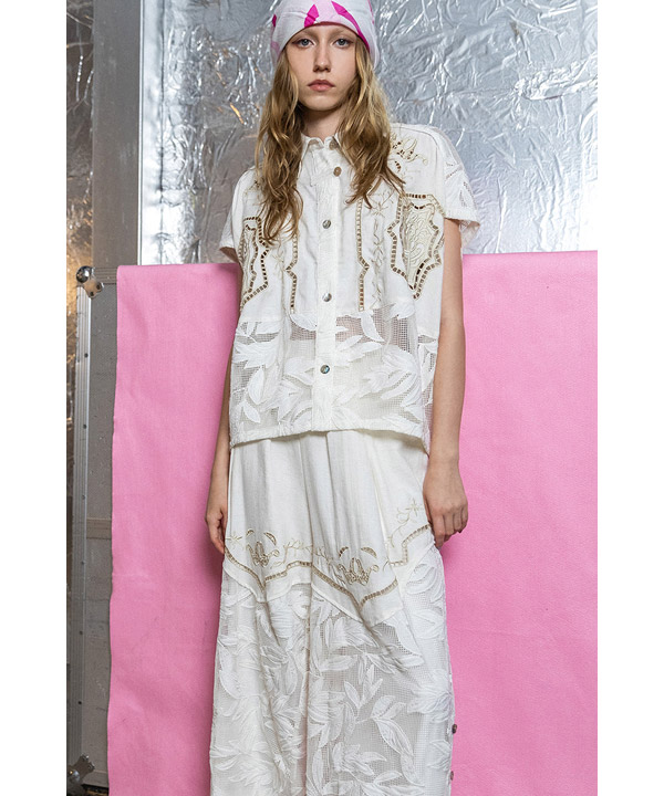 CUTWORK EMBROIDERED SHIRT