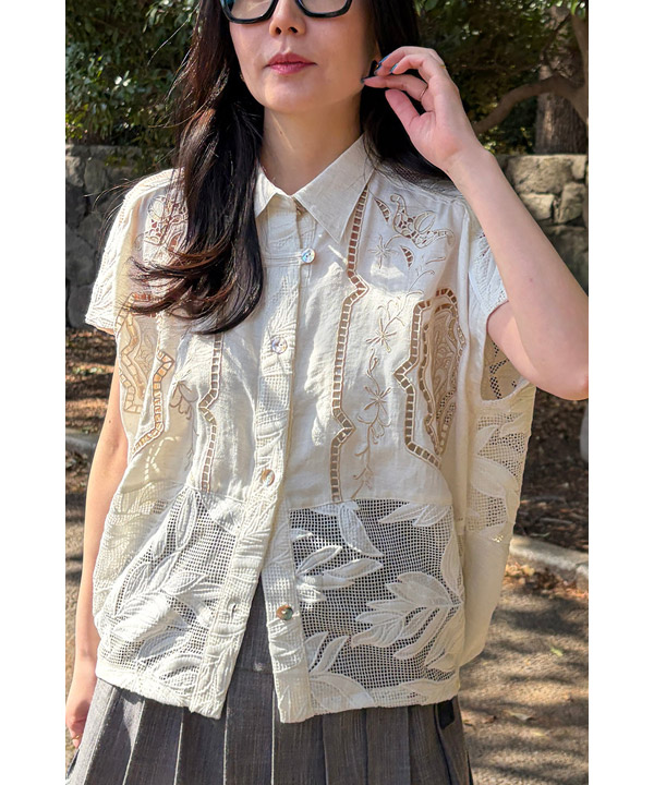 CUTWORK EMBROIDERED SHIRT