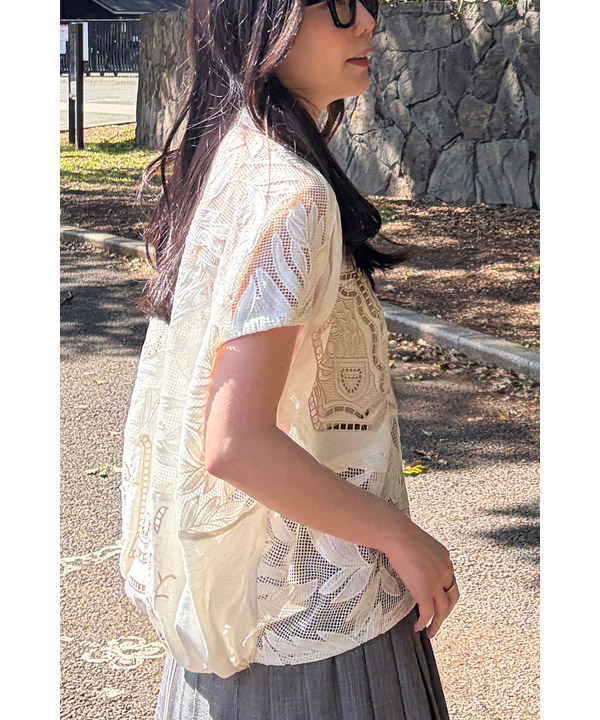 CUTWORK EMBROIDERED SHIRT