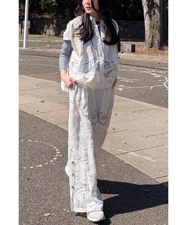 CUTWORK EMBROIDERED SHIRT