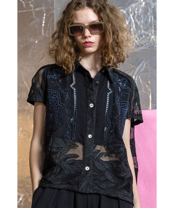CUTWORK EMBROIDERED SHIRT