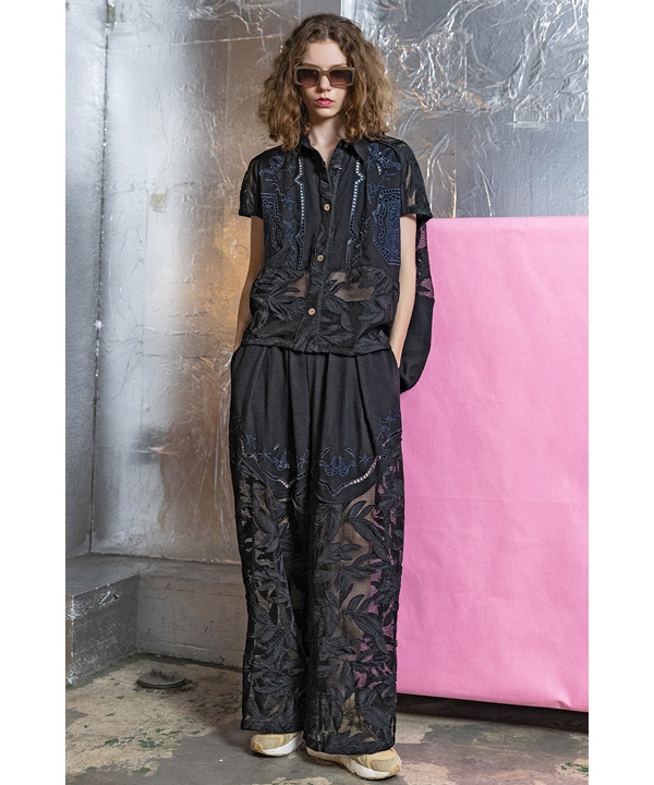 CUTWORK EMBROIDERED SHIRT