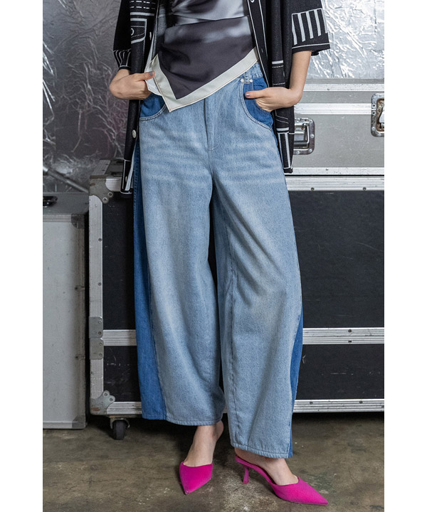 COCOON SILHOUETTE DENIM PANTS