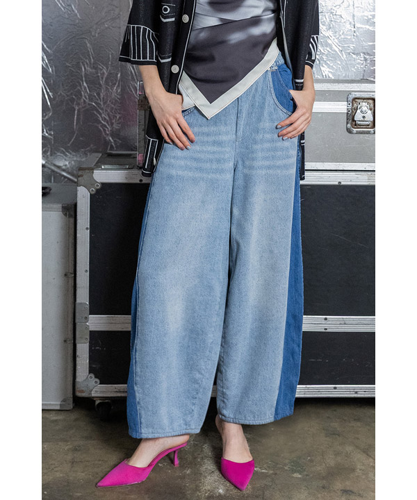 COCOON SILHOUETTE DENIM PANTS