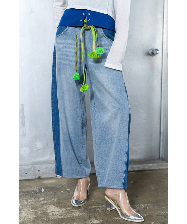COCOON SILHOUETTE DENIM PANTS