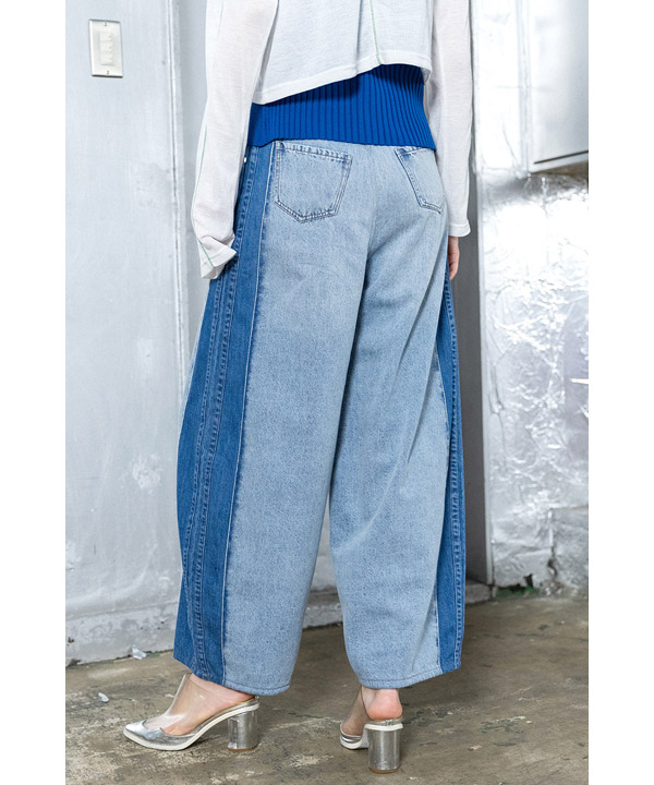 COCOON SILHOUETTE DENIM PANTS