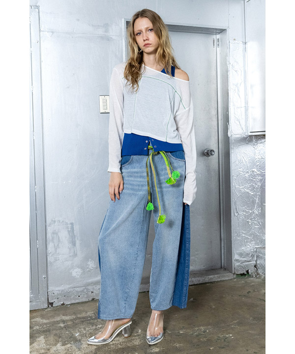 COCOON SILHOUETTE DENIM PANTS