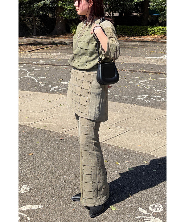 SQUARE LACE PANTS SET