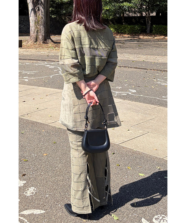 SQUARE LACE PANTS SET