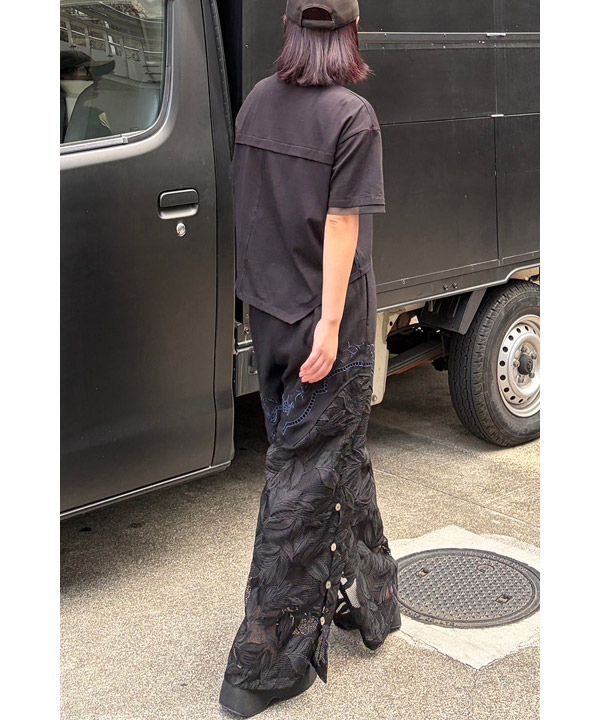 CUTWORK EMBROIDERED PANTS