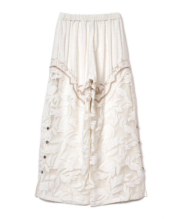 CUTWORK EMBROIDERED PANTS