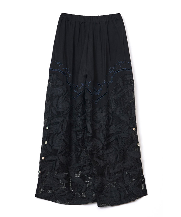 CUTWORK EMBROIDERED PANTS